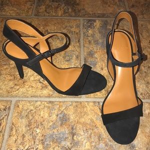NEW Halston Black Suede Heels